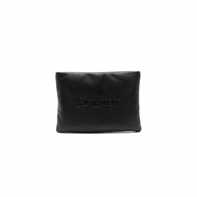 YSL SAINT LAURENT PUFFY POUCH IN LAMBSKIN 779512AADBZ (30*22*3cm)